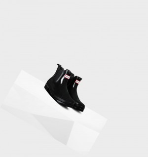 Botas Chelsea Hunter Original Gloss Feminino Pretas | QMKYVJ421