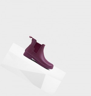 Botas Chelsea Hunter Refined Slim Fit Feminino Roxo | JAUYNG896