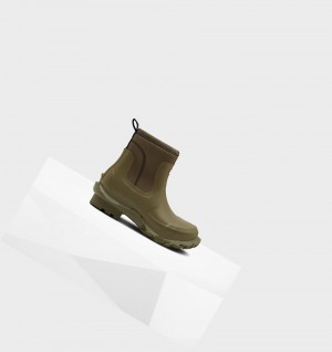 Botas Chelsea Hunter Stella Mccartney X Feminino Verde Oliva | IETGNK712