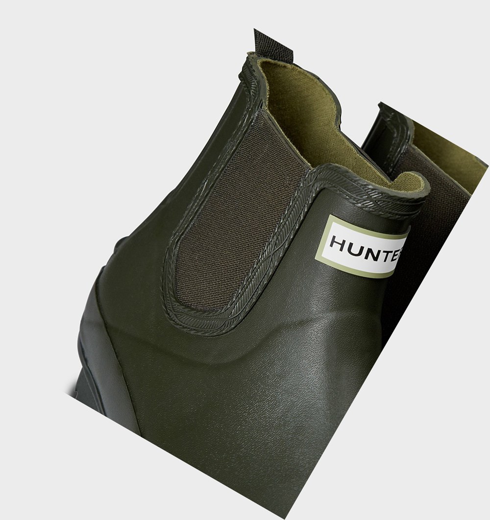 Botas Chelsea Hunter Norris Field Masculino Verde Oliva Escuro | ZNELSV947