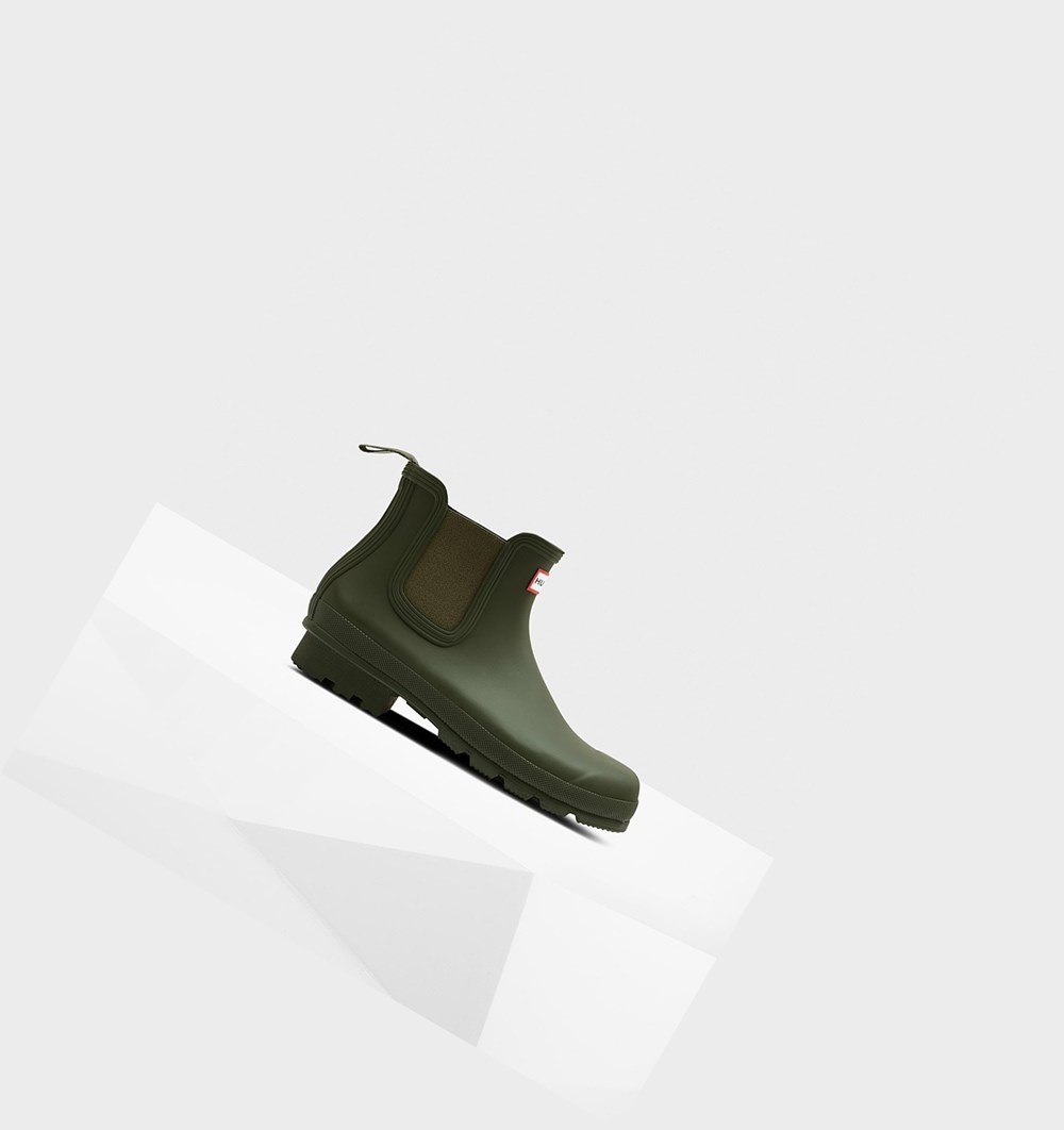 Botas Chelsea Hunter Original Masculino Verde Oliva Escuro | AXWFHO023