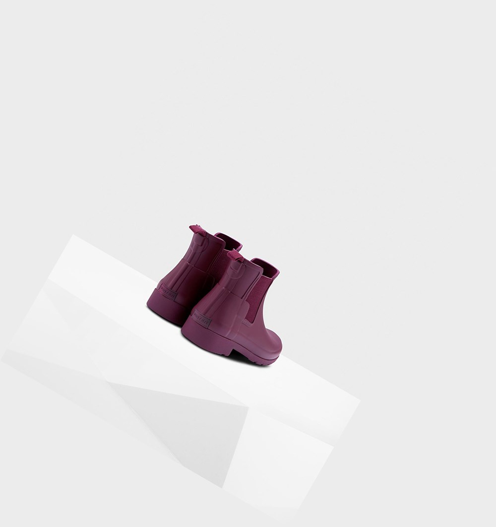 Botas Chelsea Hunter Refined Slim Fit Feminino Roxo | JAUYNG896