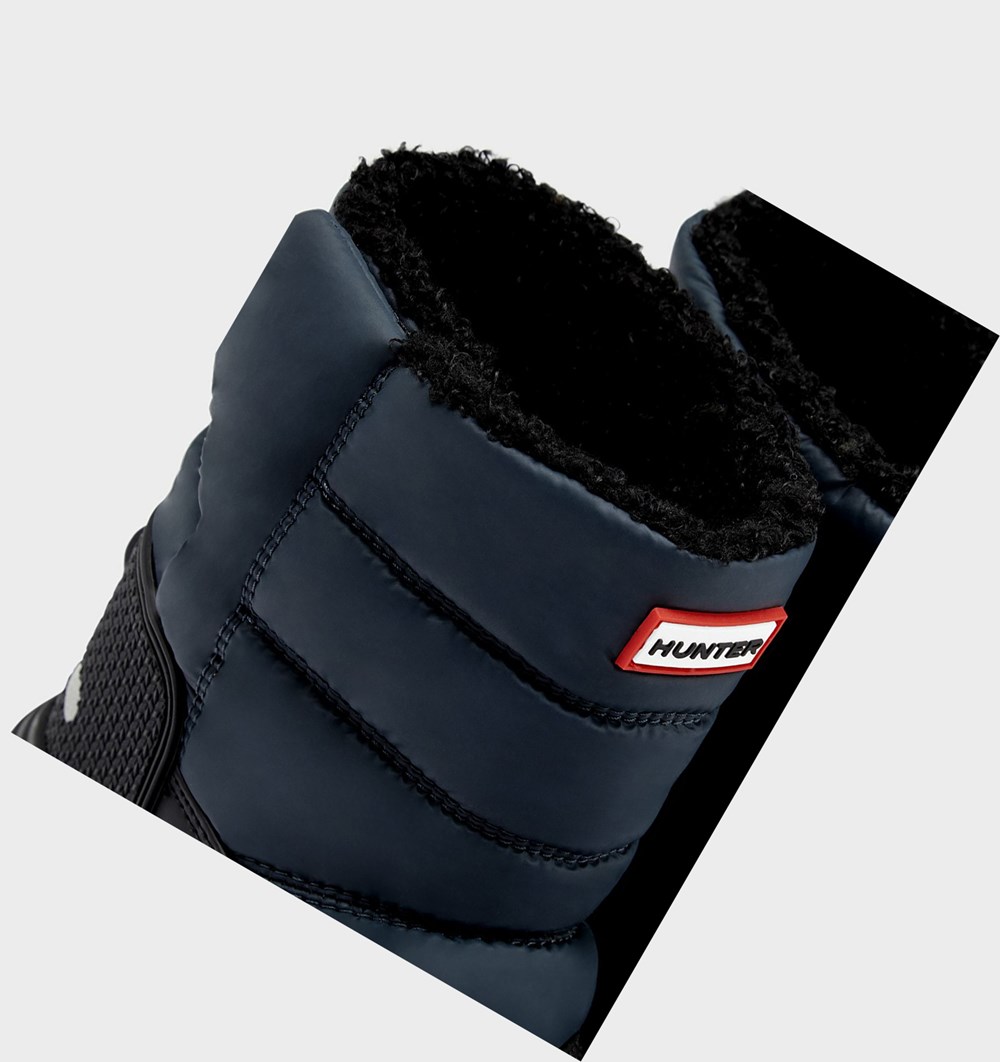 Botas de Neve Hunter Original Big Insulated Criança Azul Marinho Pretas | BGACLP365