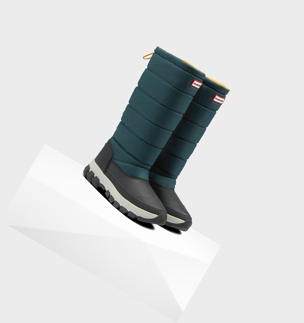 Botas de Neve Hunter Original Insulated Tall Feminino Verdes Cinzentas | DCZWLB035