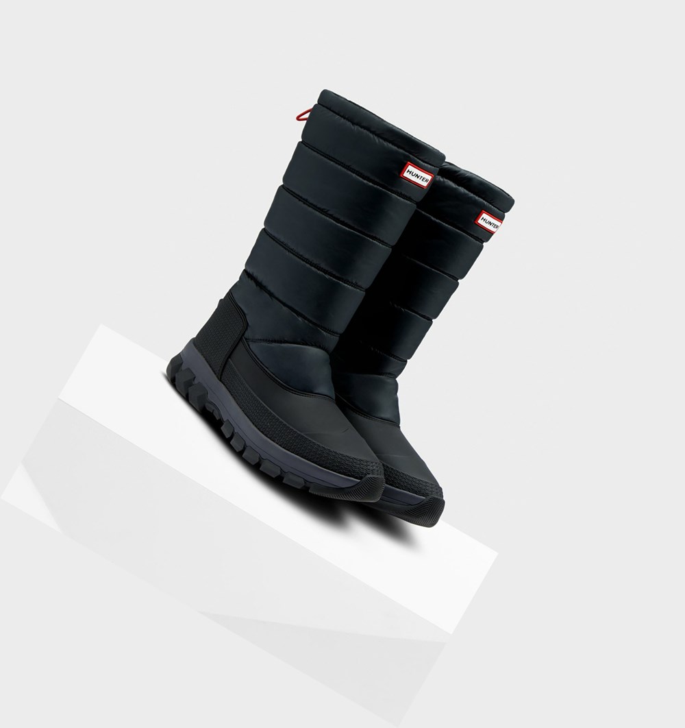 Botas de Neve Hunter Original Insulated Tall Masculino Pretas | ZKBULC864