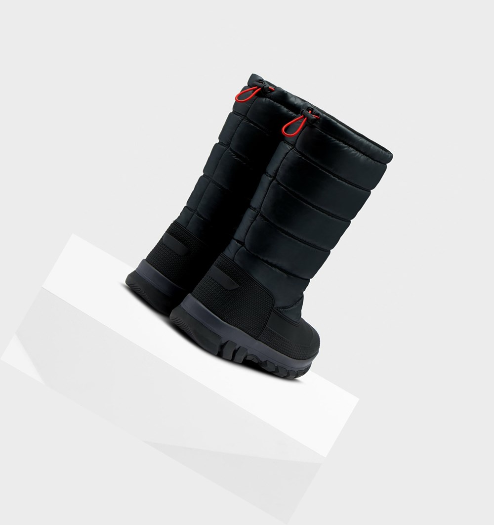 Botas de Neve Hunter Original Insulated Tall Masculino Pretas | ZKBULC864