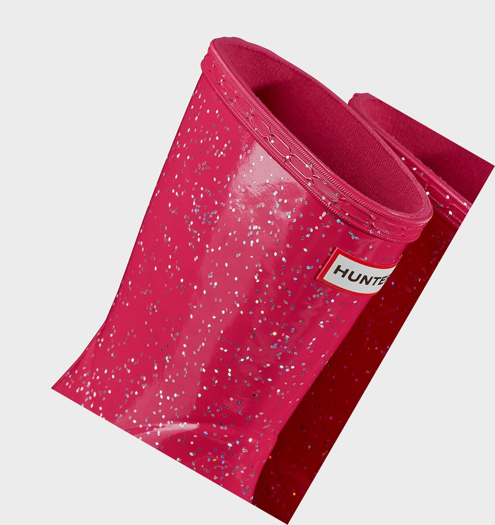 Galochas Hunter Original First Giant Glitter Criança Rosa | TGXKUE867