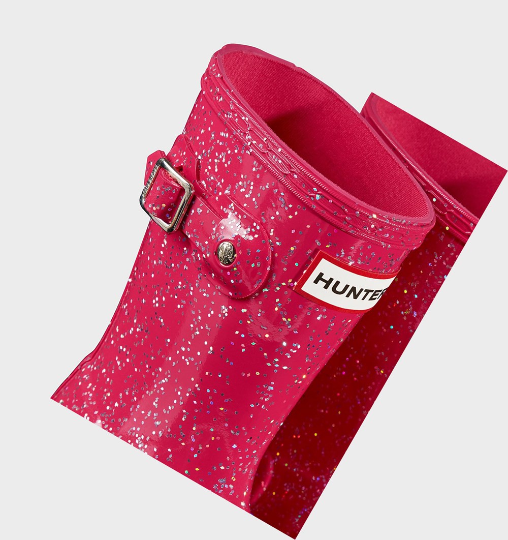 Galochas Hunter Original Little Giant Glitter Criança Rosa | AWGEQD504