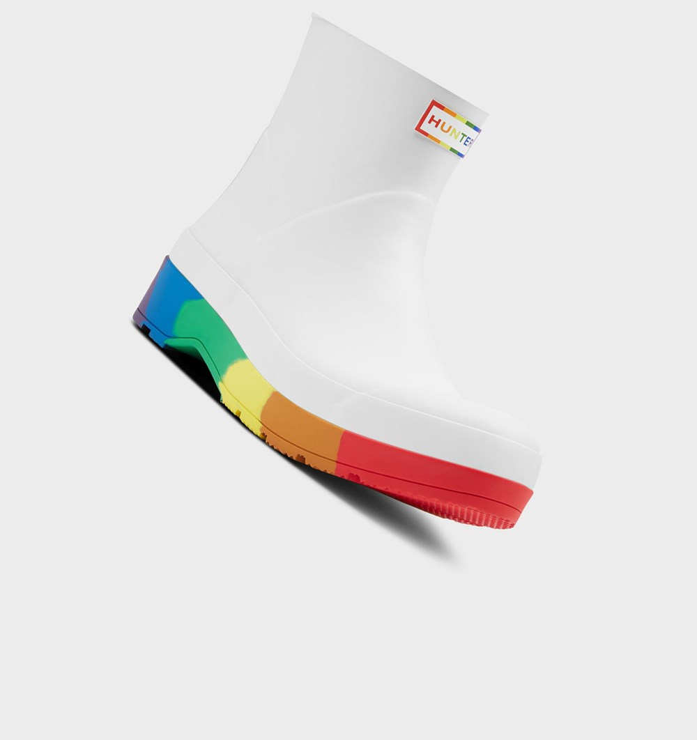 Play Boots Hunter Original Pride Heeled Rain Masculino Branco | WUHOFR278